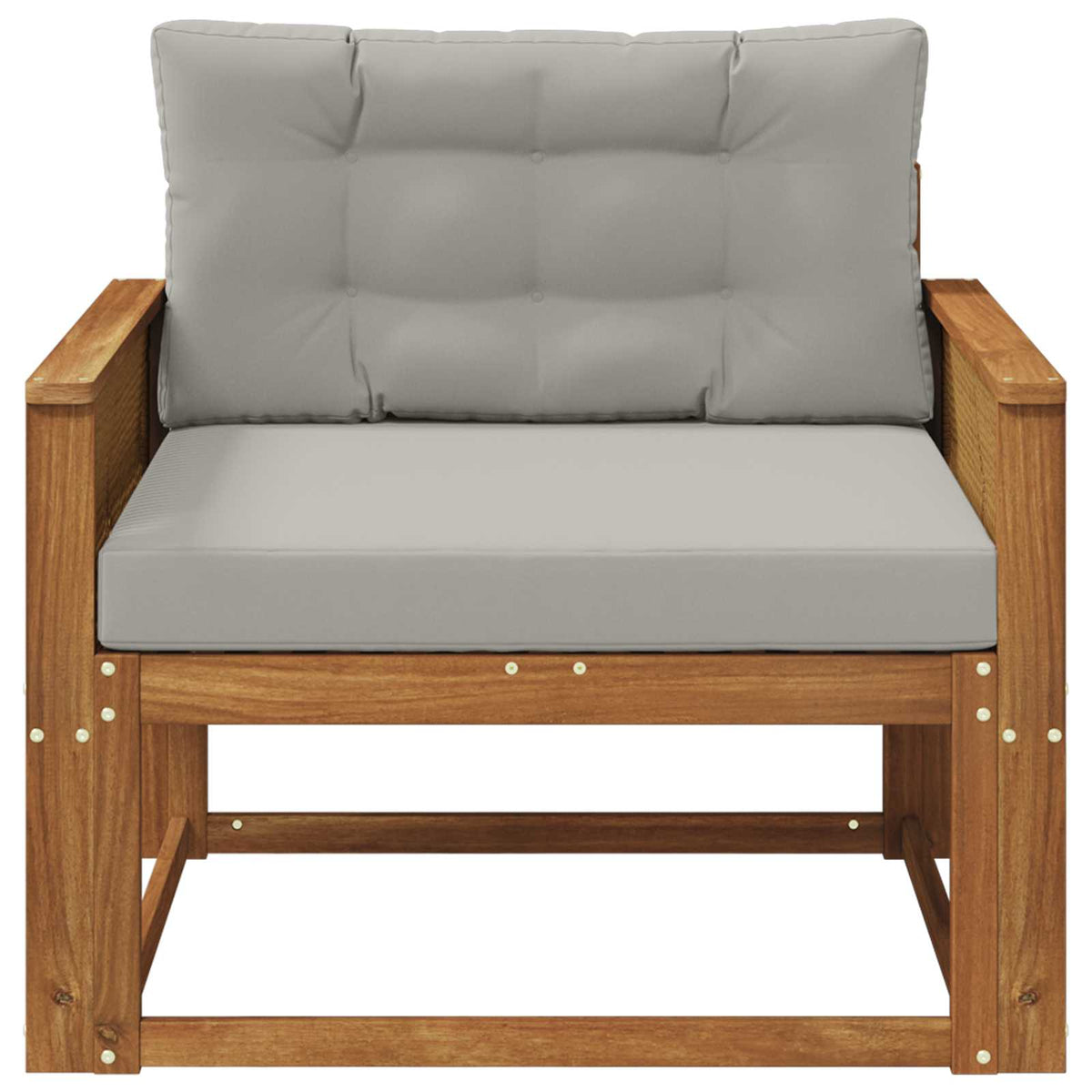 Udendørs Mellem Sofa Massivt Akacietræ Naturfarvet