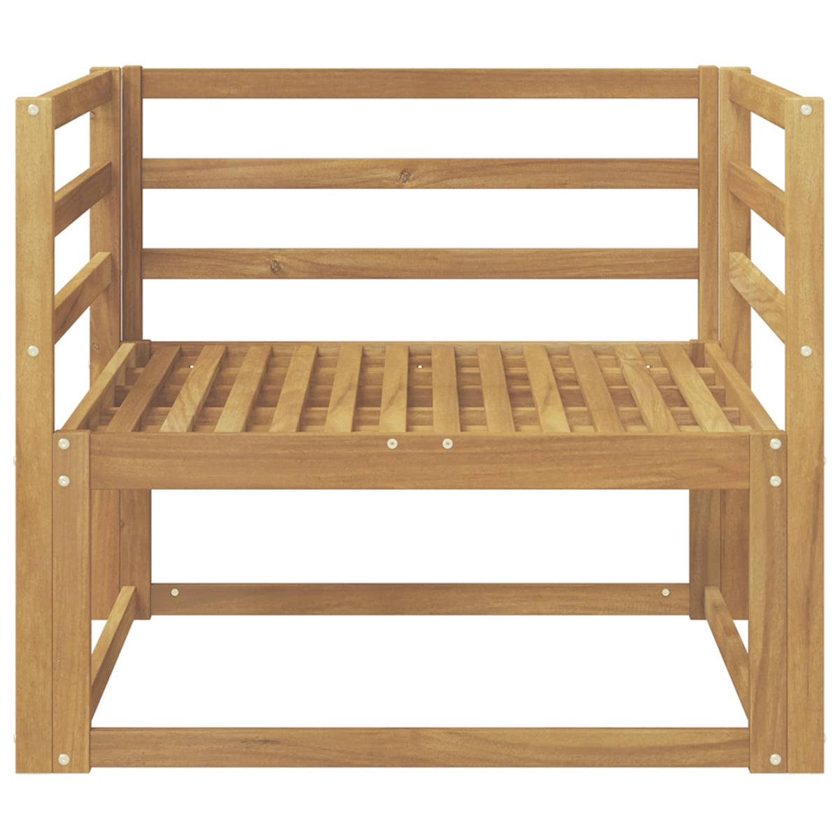 Udendørs Mellem Sofa Massivt Akacietræ Hvid