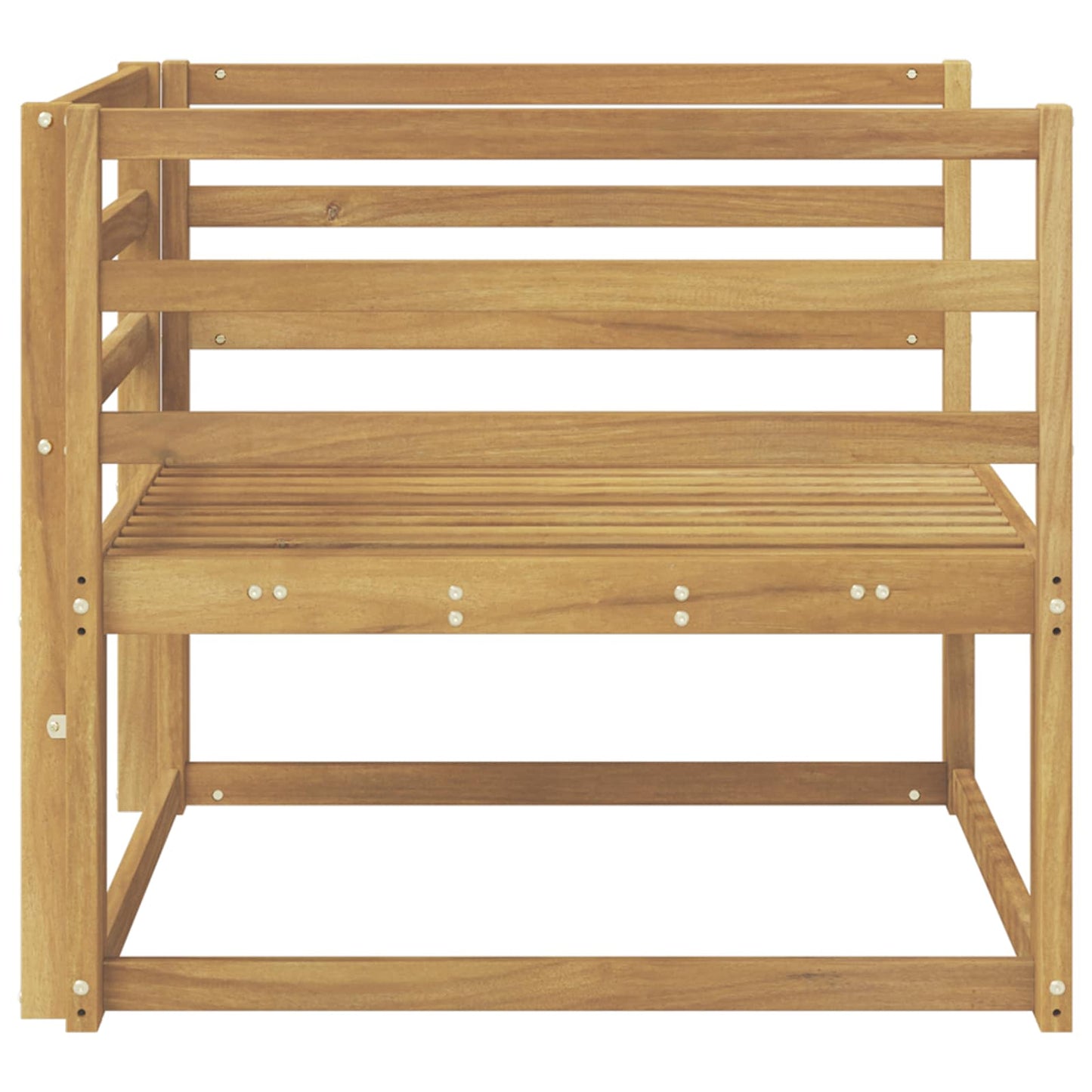 Udendørs Mellem Sofa Massivt Akacietræ Hvid