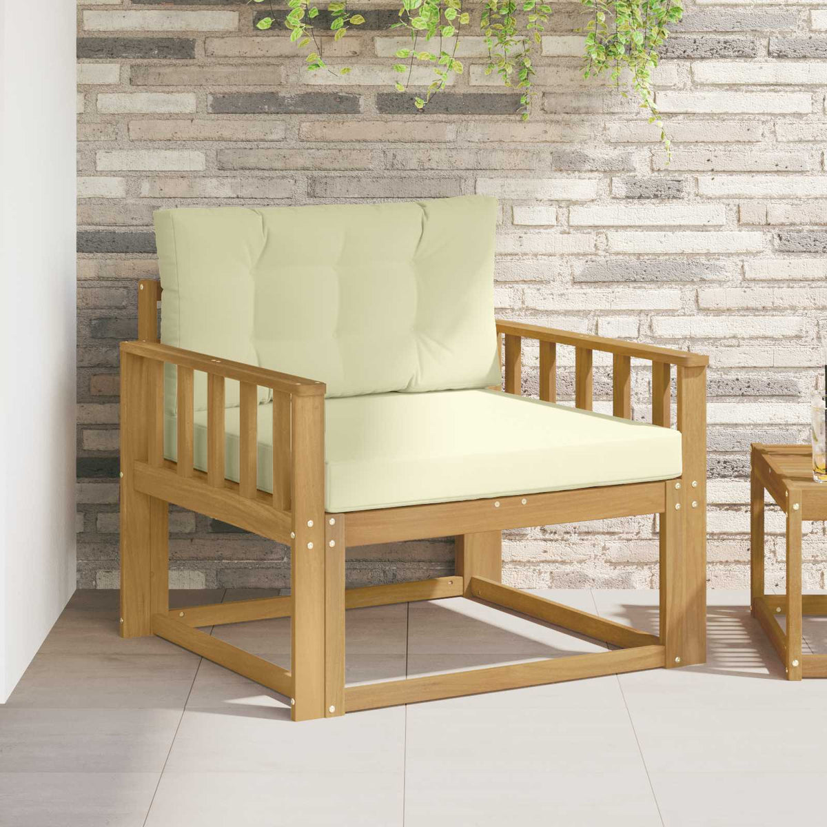 Udendørs Mellem Sofa Polyester Hvid