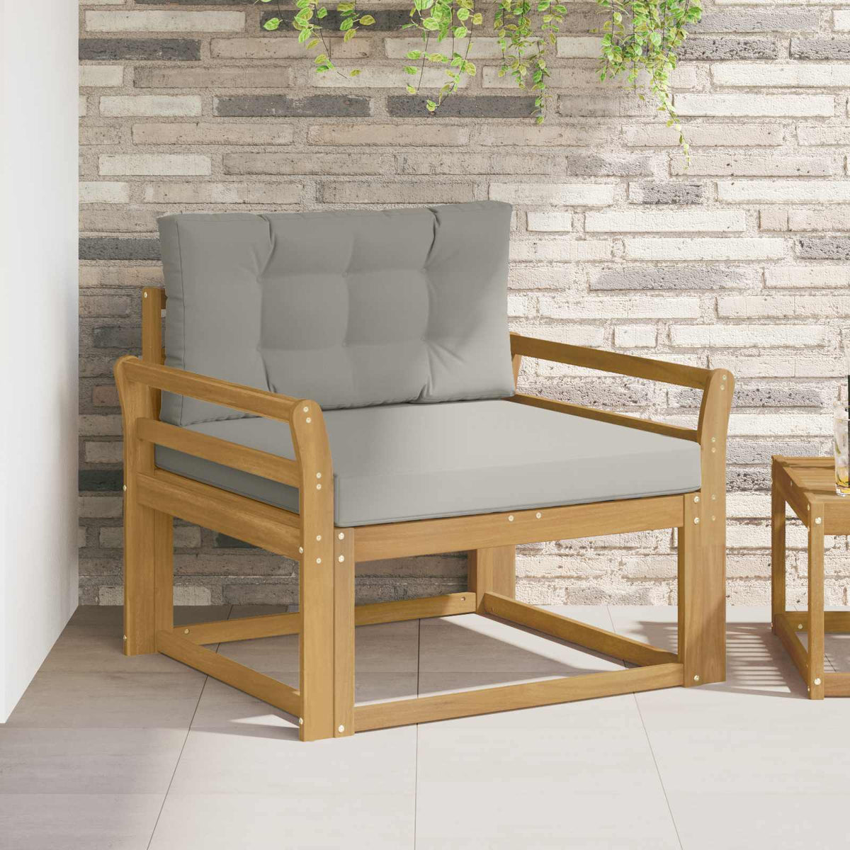 Udendørs Mellem Sofa Polyester Hvid