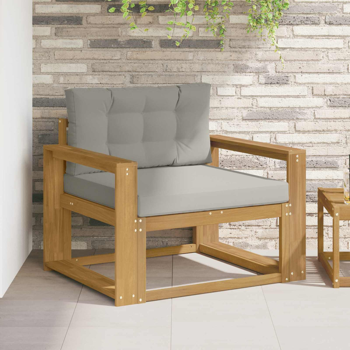 Udendørs Mellem Sofa Polyester Hvid