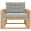 Udendørs Mellem Sofa Polyester Hvid