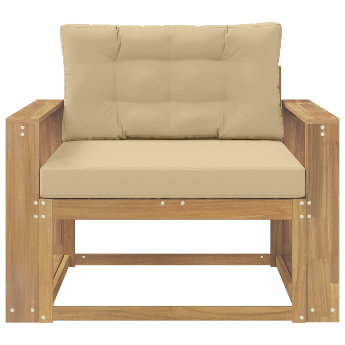 Udendørs Mellem Sofa Polyester Hvid
