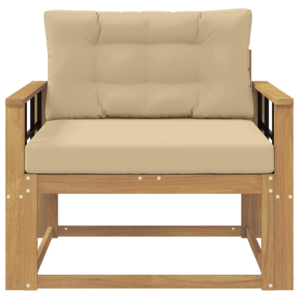 Udendørs Mellem Sofa Polyester Hvid