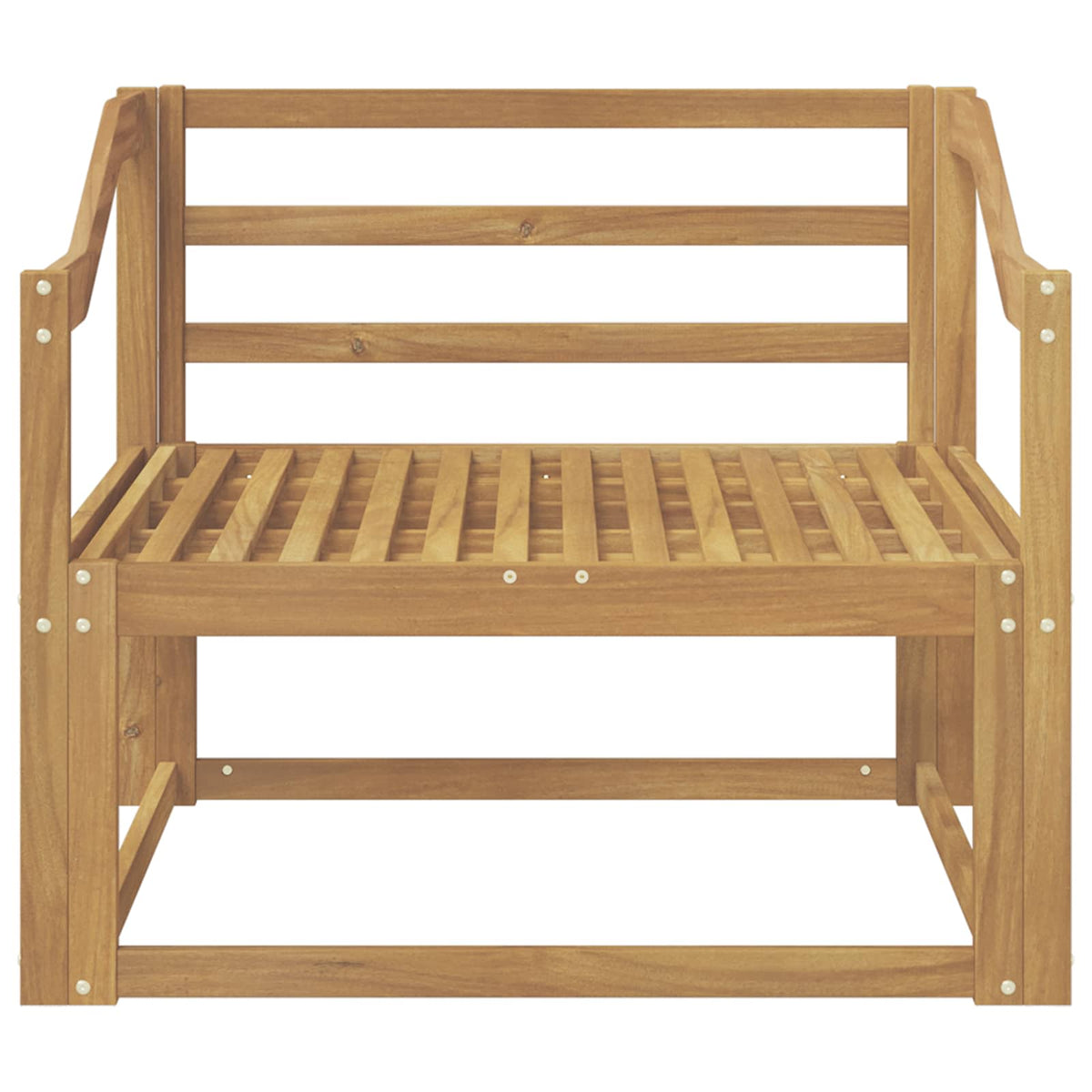 Udendørs Mellem Sofa Massivt Akacietræ Hvid