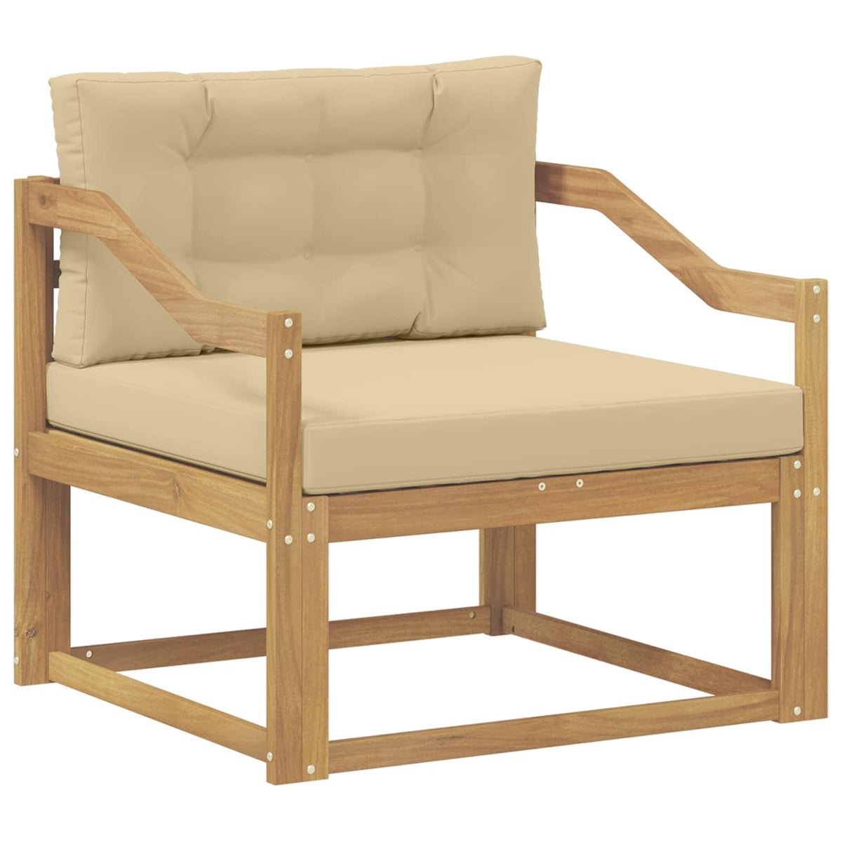 Udendørs Mellem Sofa Polyester Hvid