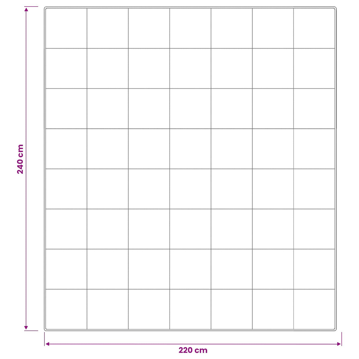 Dyne FULDA 220 x 240 cm 4 årstider 210 GSM 90% gåsedun Hvid