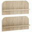 Væghylde 2 stk. Sonoma-eg 80.5 x 13.5 x 37.5 cm Konstrueret træ