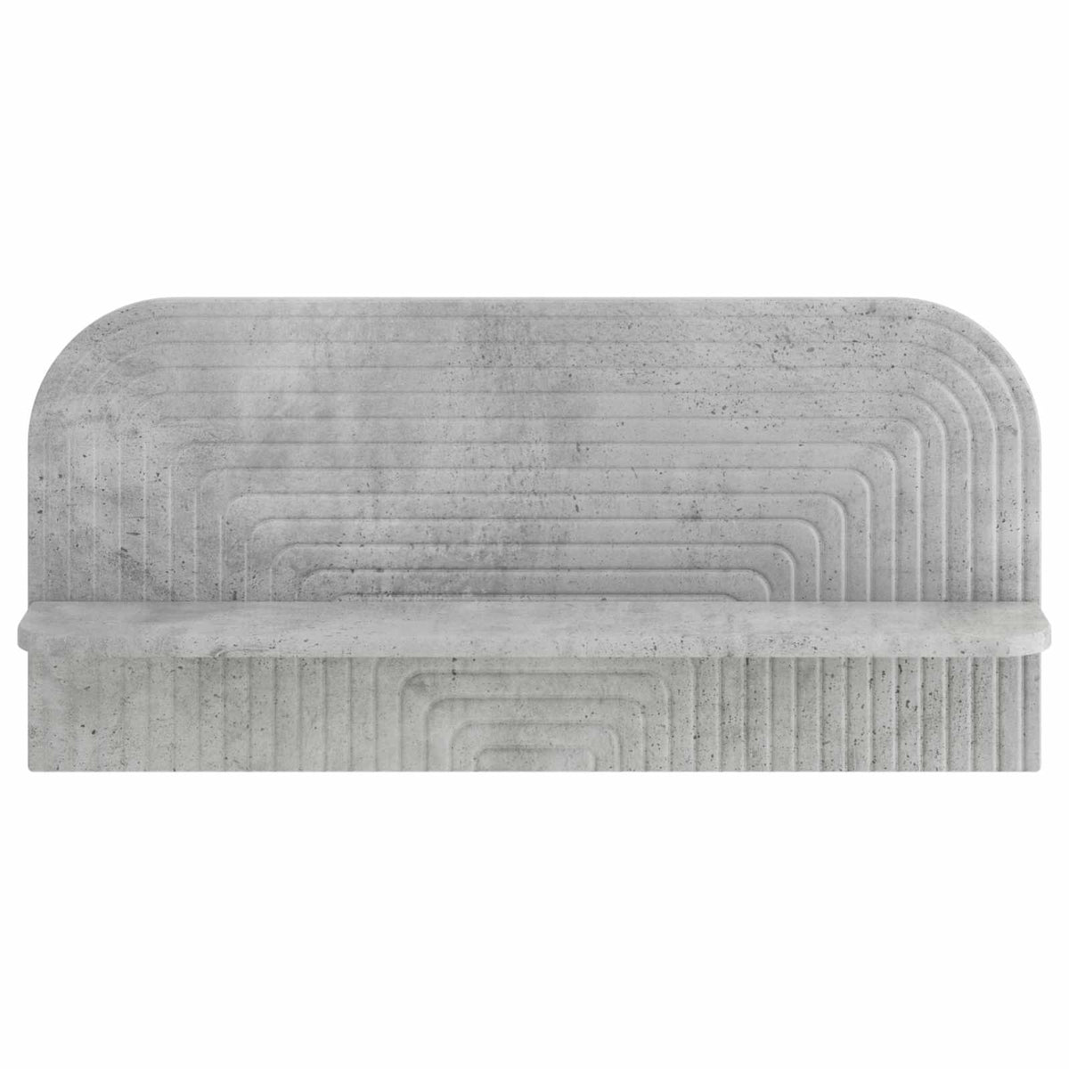 Væghylde 2 stk. Betongrå 80,5 x 13,5 x 37,5 cm Konstrueret træ