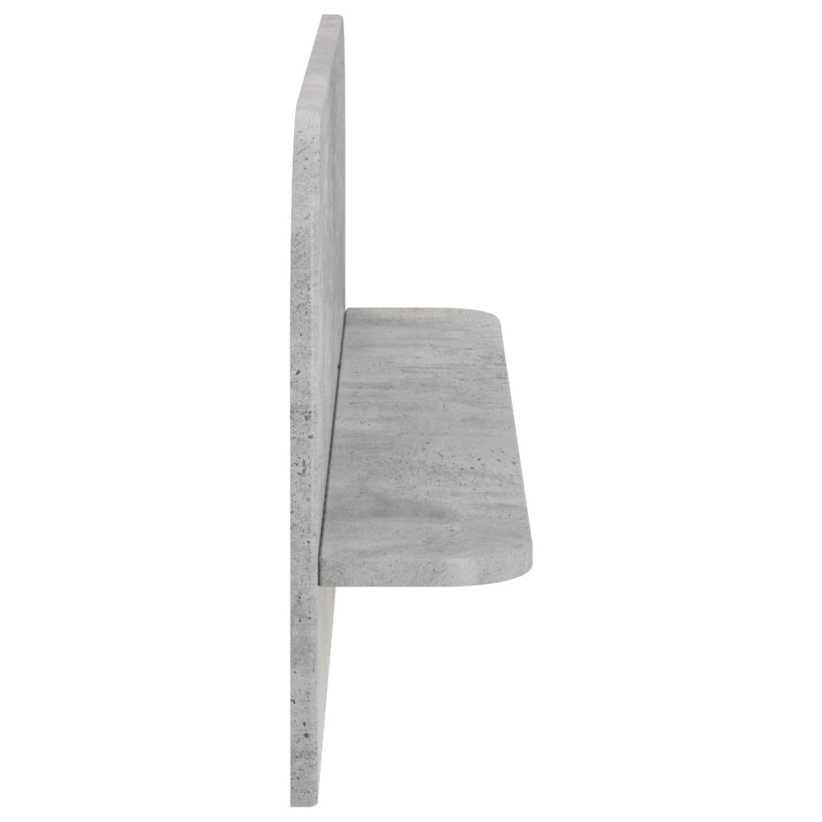 Væghylde 2 stk. Betongrå 80,5 x 13,5 x 37,5 cm Konstrueret træ