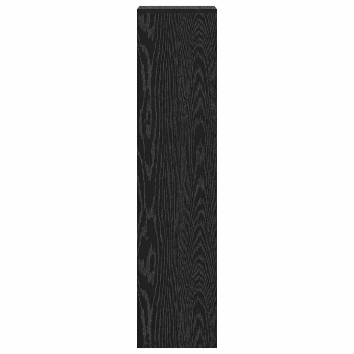 Rumdivider boghylde 123 x 29 x 123 cm Konstrueret træ Sort eg
