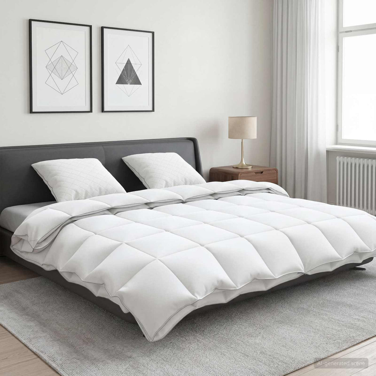 90% gåsedun dyne sæt FULDA 3 stk. 240 x 260 cm Hele sæsoner