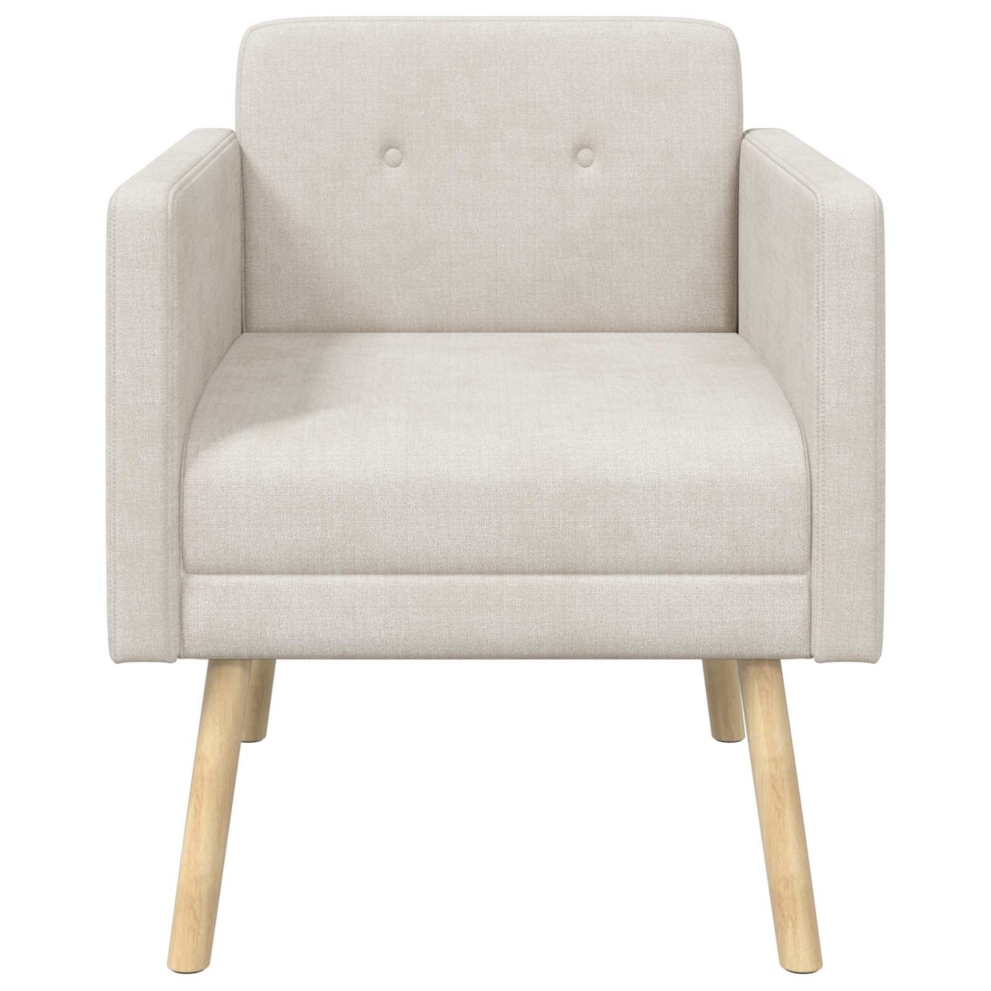 Accentstol Cremefarvet Chenille Stof