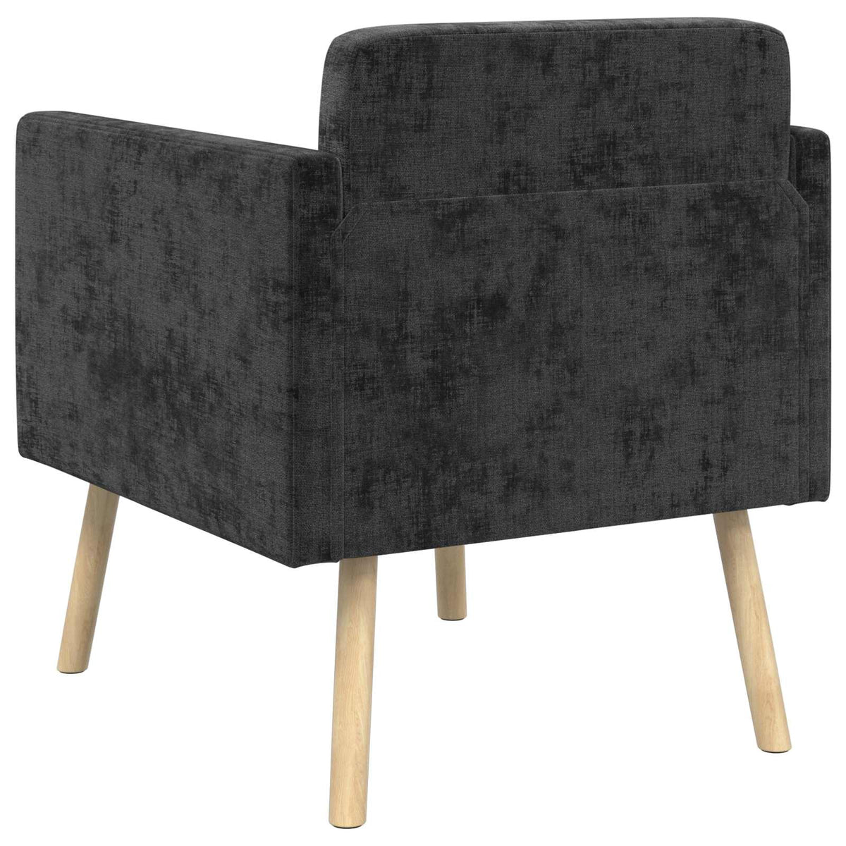Accentstol Sort Chenille Stof