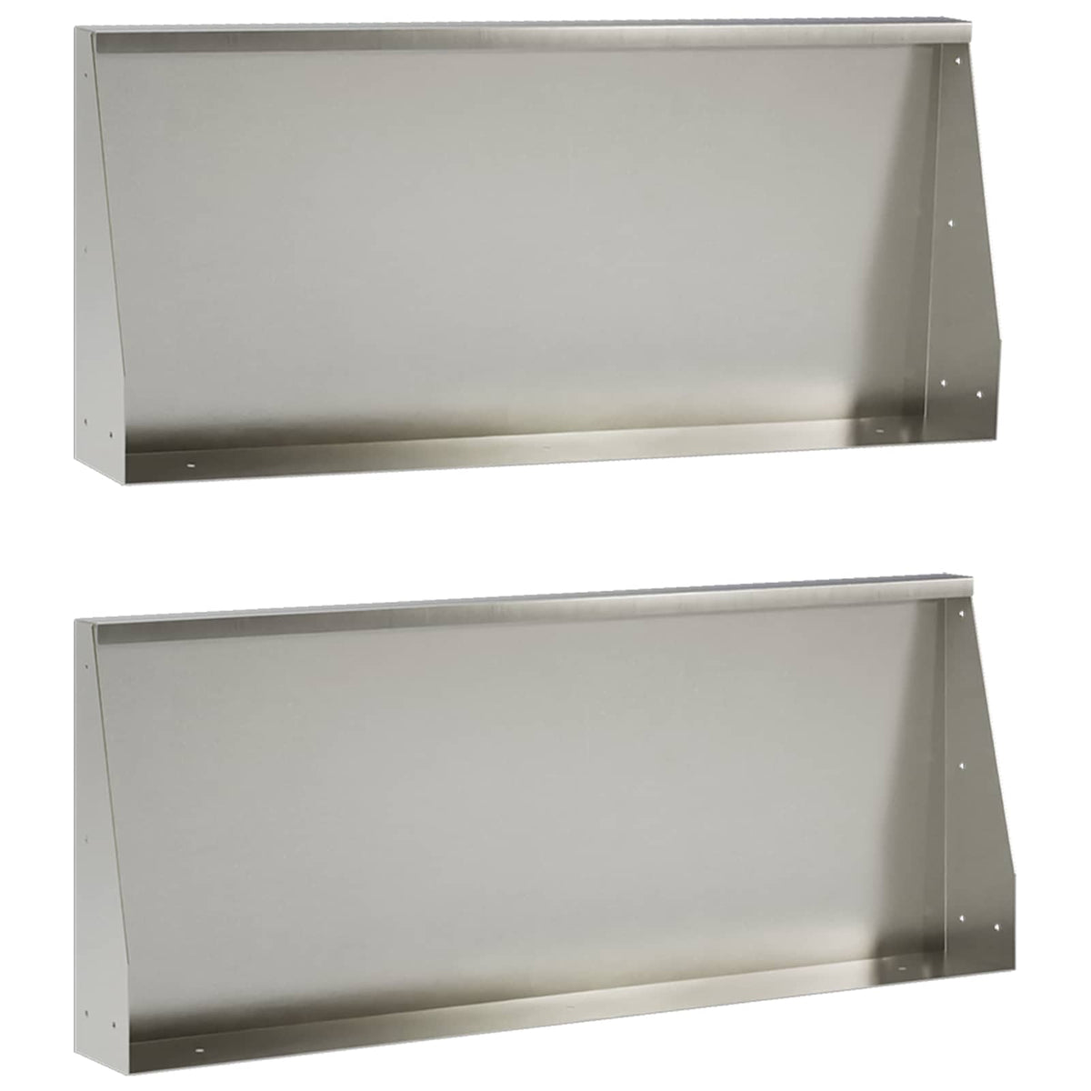 Støttemur 2 stk. 100 x 12 x 30 cm Rustfrit stål Sølv