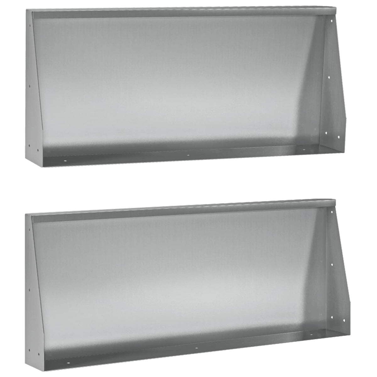 Støttemur 2 stk. 100 x 12 x 30 cm Galvaniseret stål Sølv