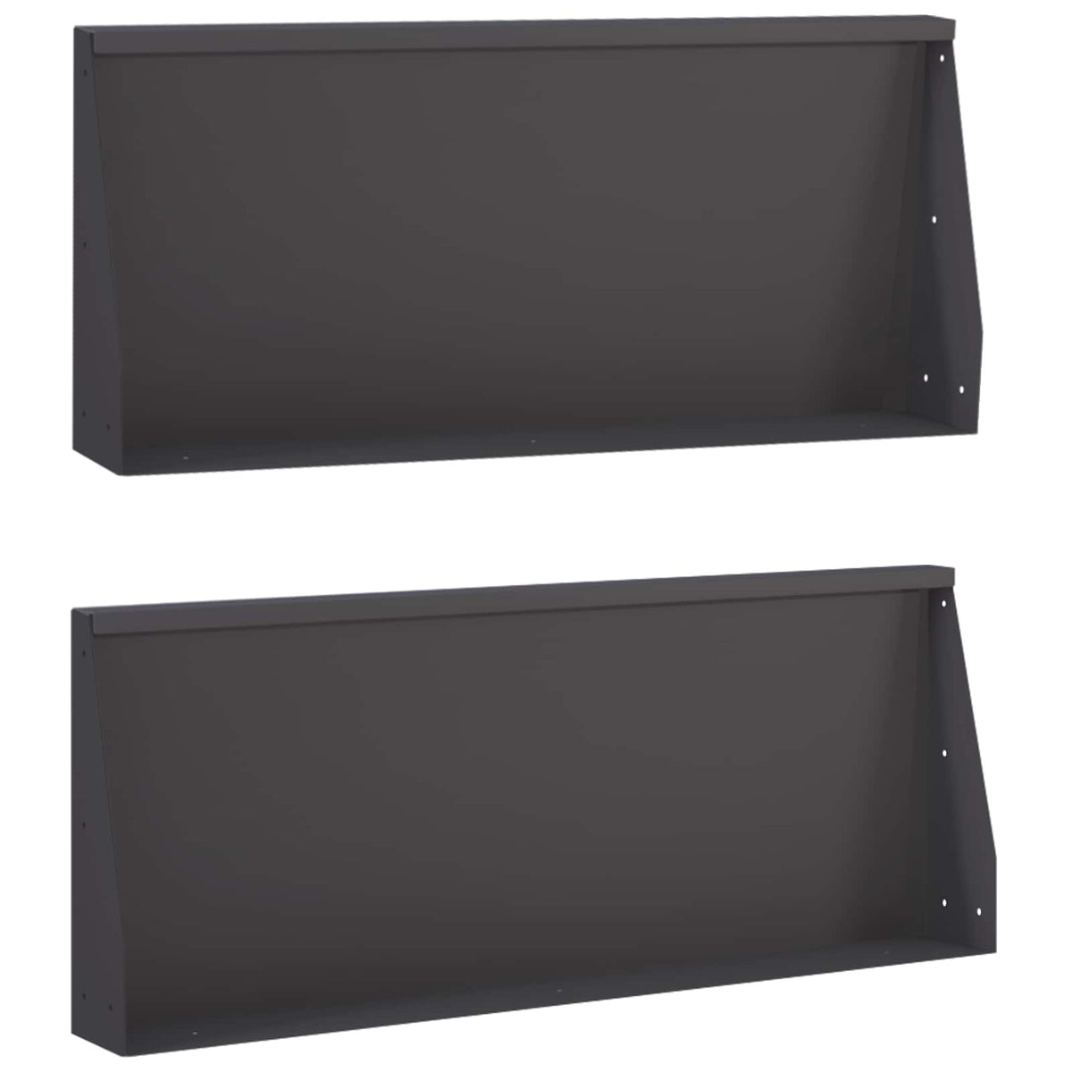 Støttemur 2 stk. 100 x 12 x 40 cm Stål Sort