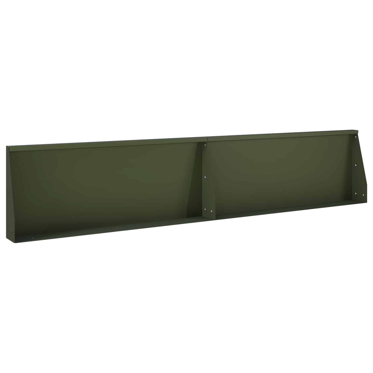Støttemur 2 stk. 100 x 12 x 40 cm Stål Olivengrøn