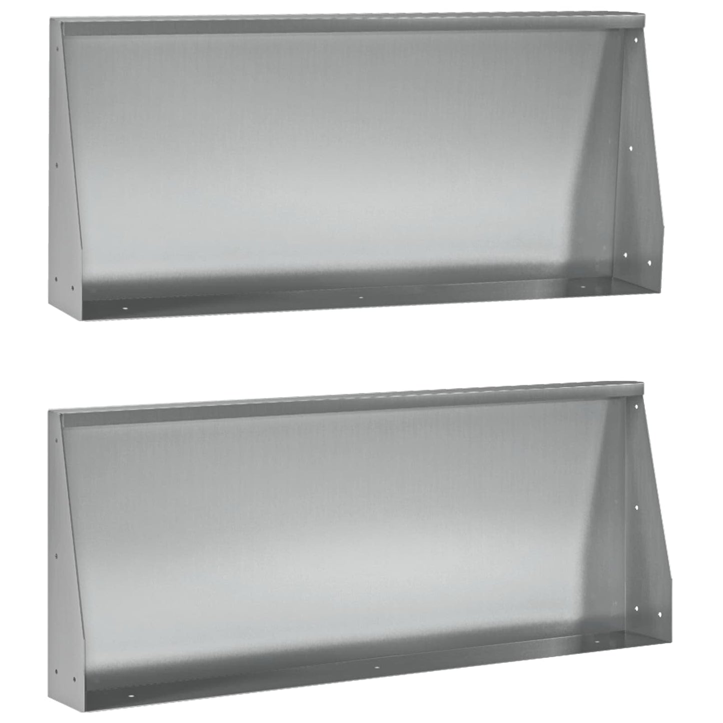 Støttemur 2 stk. 100 x 12 x 40 cm Galvaniseret stål Sølv