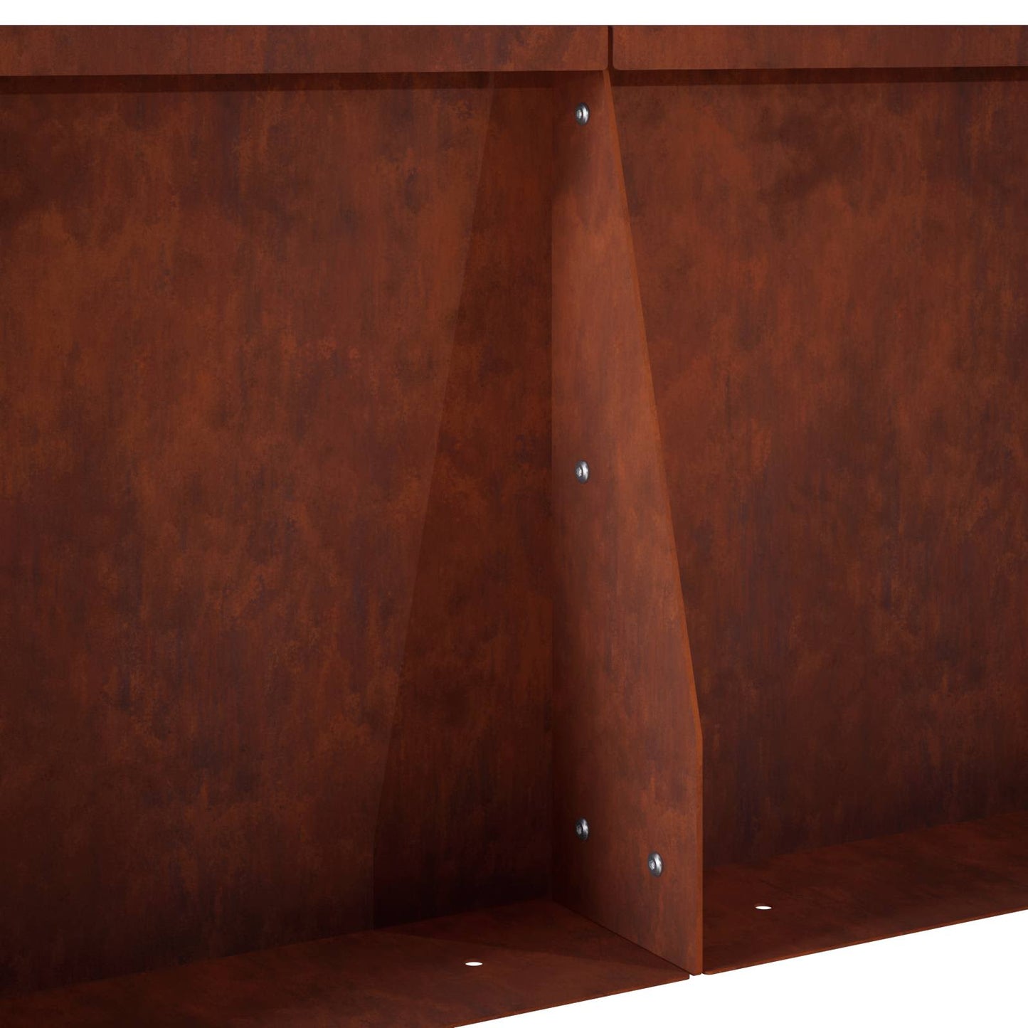 Støttemur 2 stk. 100 x 12 x 40 cm Cortenstål Rusten