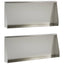 Støttemur 2 stk. 100 x 12 x 50 cm Rustfrit stål Sølv
