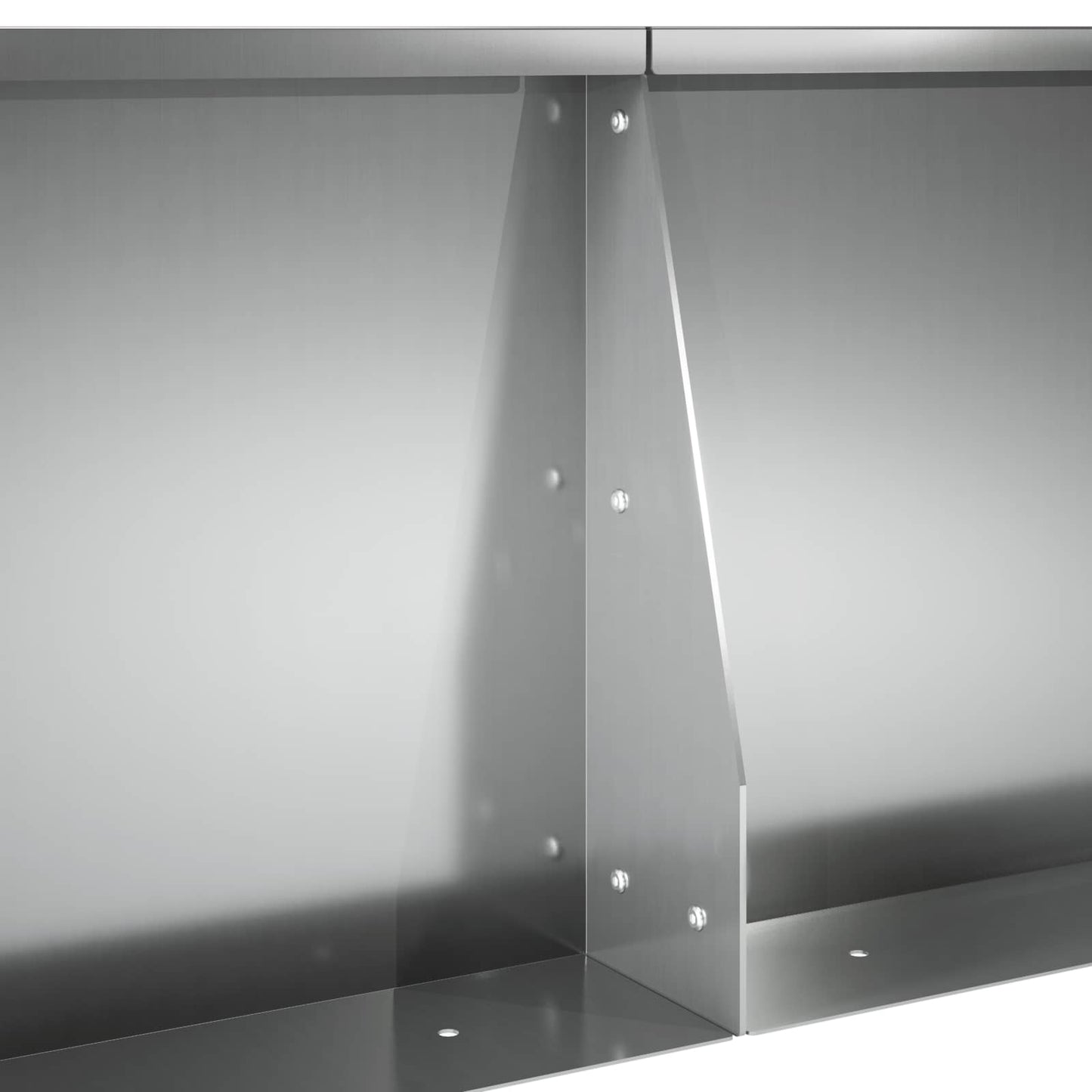 Støttemur 2 stk. 50 x 50 x 50 cm Galvaniseret stål Sølv