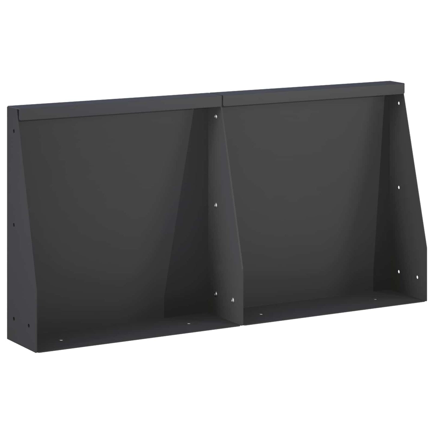 Støttemur 2 stk. 40 x 12 x 30 cm Stål Sort