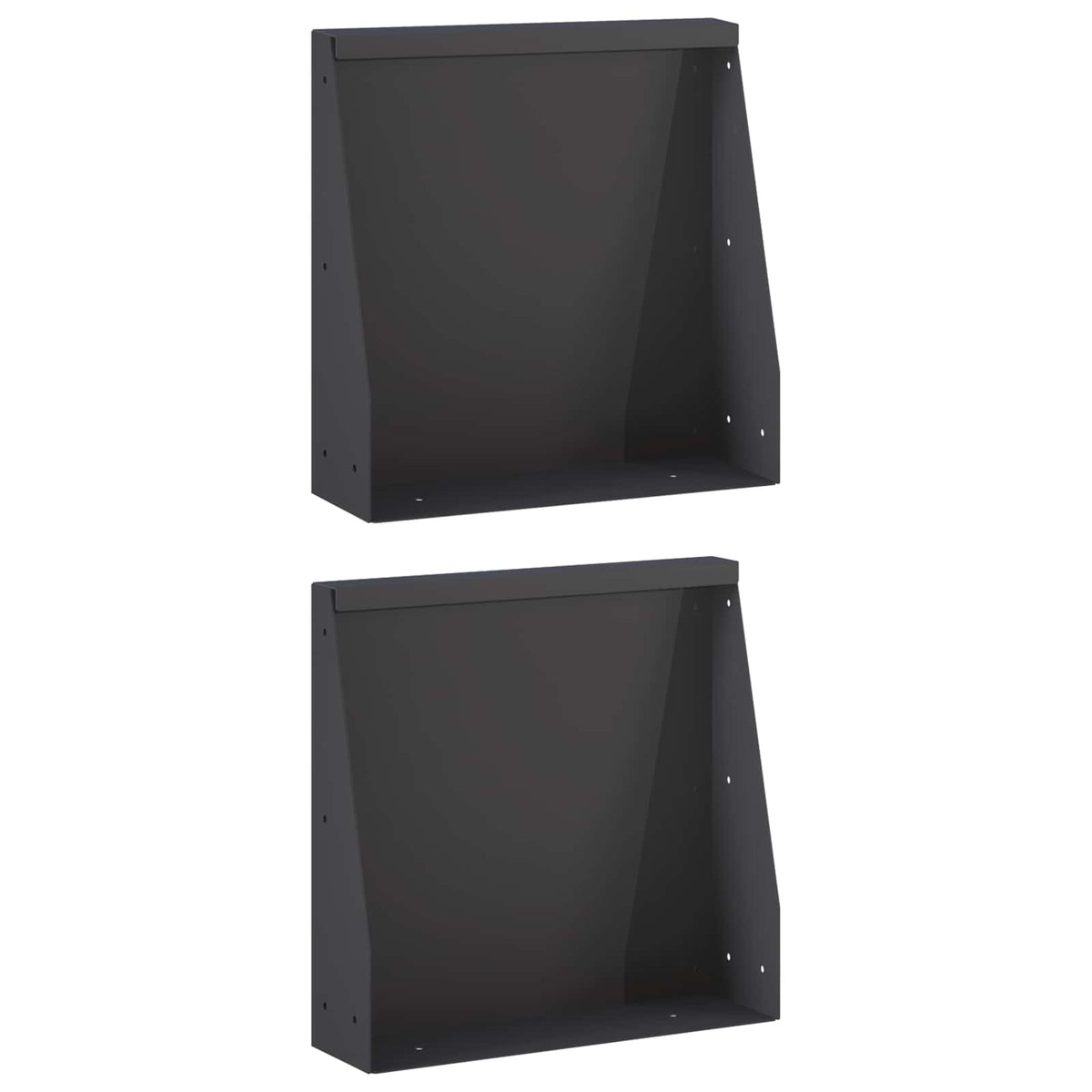 Støttemur 2 stk. 40 x 12 x 30 cm Stål Sort