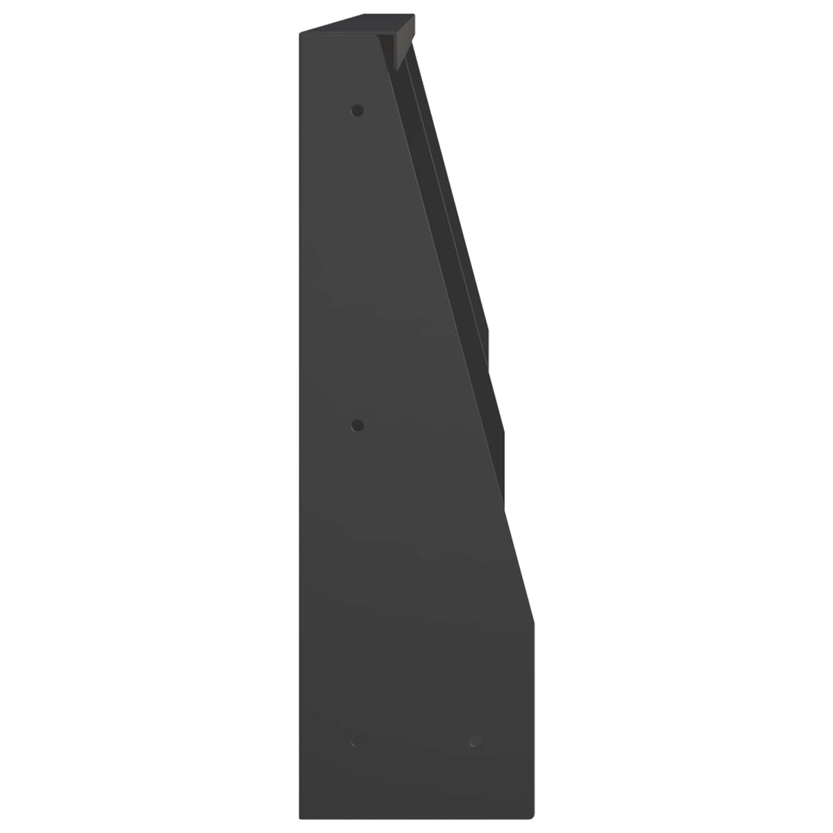 Støttemur 2 stk. 40 x 12 x 30 cm Stål Sort