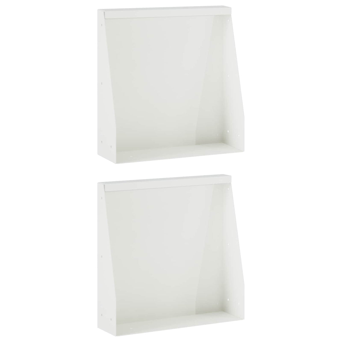 Støttemur 2 stk. 40 x 12 x 30 cm Stål Hvid
