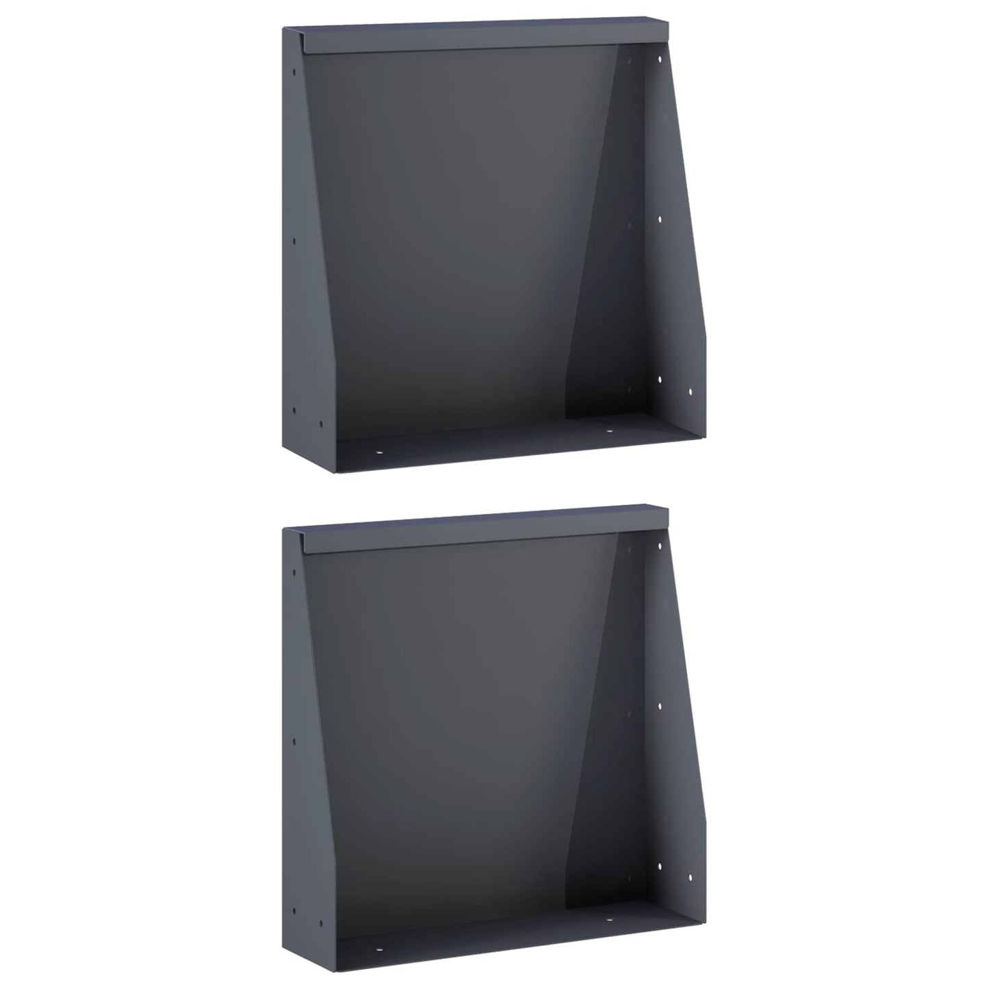 Støttemur 2 stk. 40 x 12 x 30 cm Stål Antracit