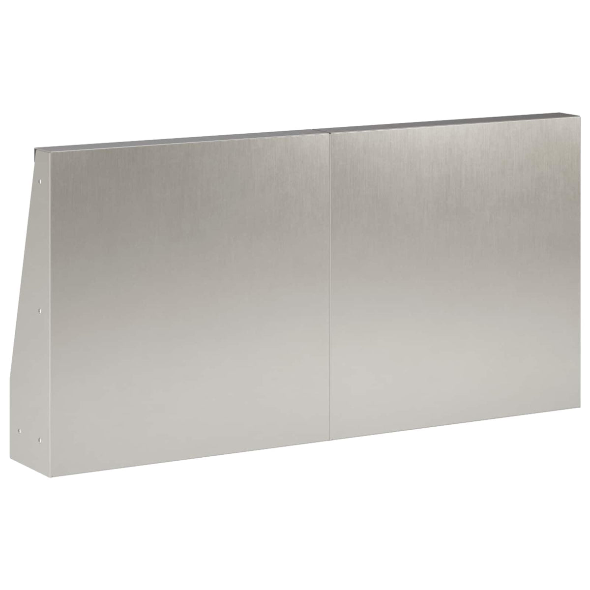 Støttemur 2 stk. 40 x 12 x 30 cm Rustfrit stål Sølv