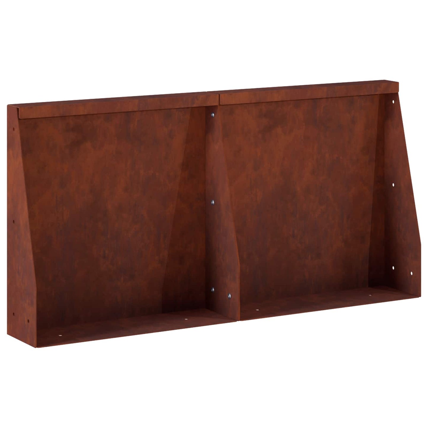 Støttemur 2 stk. 40 x 12 x 30 cm Cortenstål Rusten