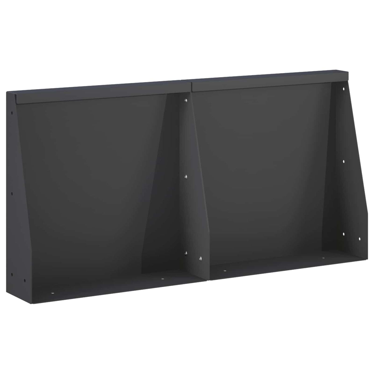 Støttemur 2 stk. 40 x 12 x 40 cm Stål Sort