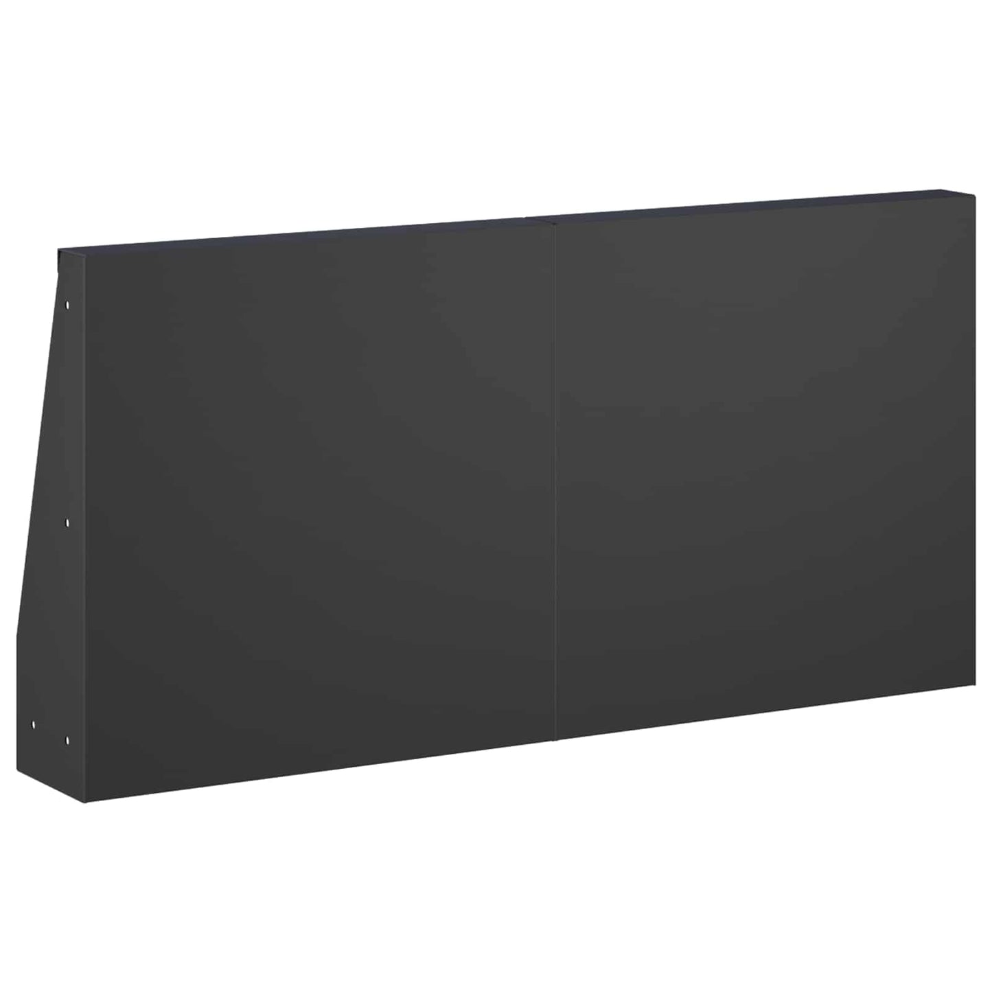 Støttemur 2 stk. 40 x 12 x 40 cm Stål Sort