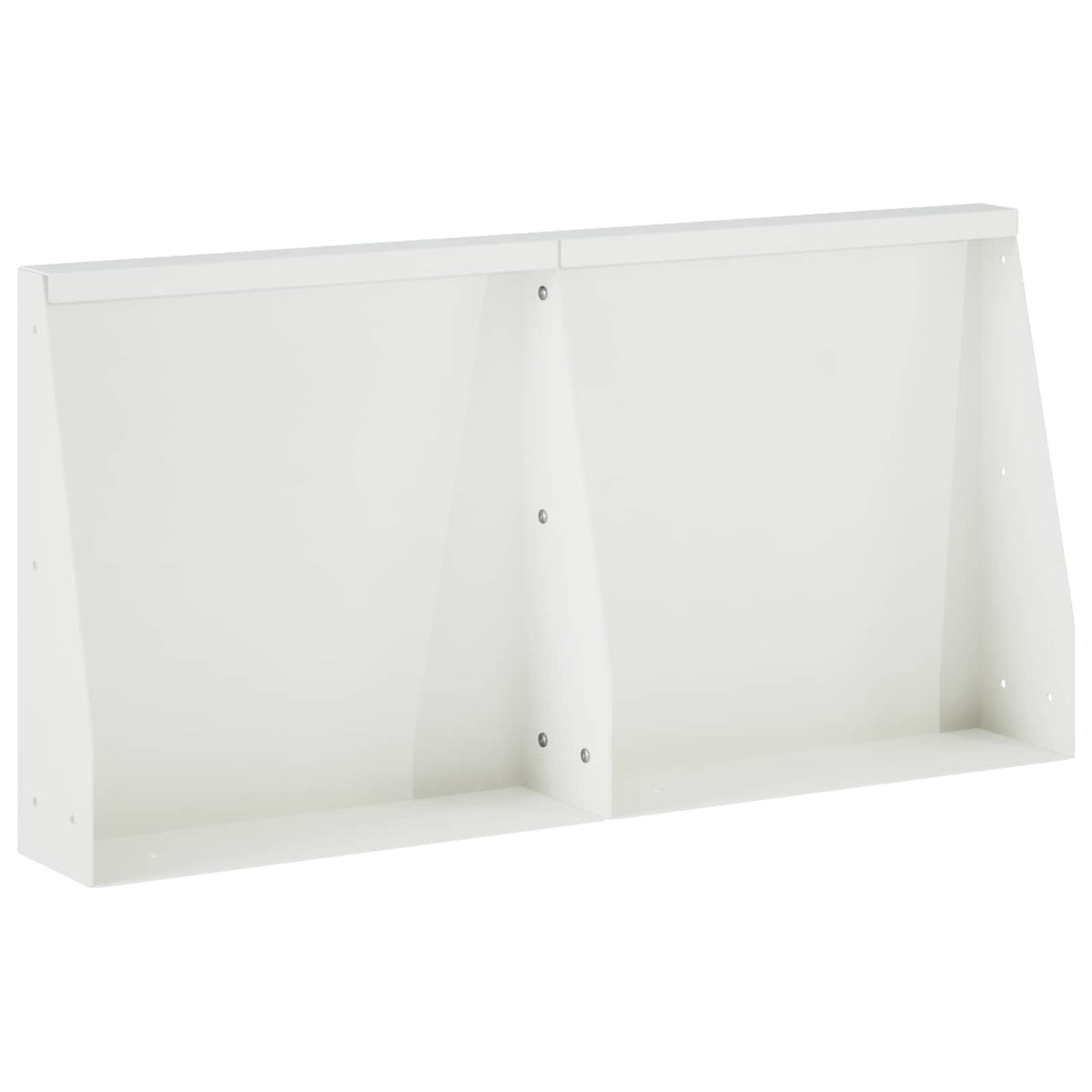 Støttemur 2 stk. 40 x 12 x 40 cm Stål Hvid
