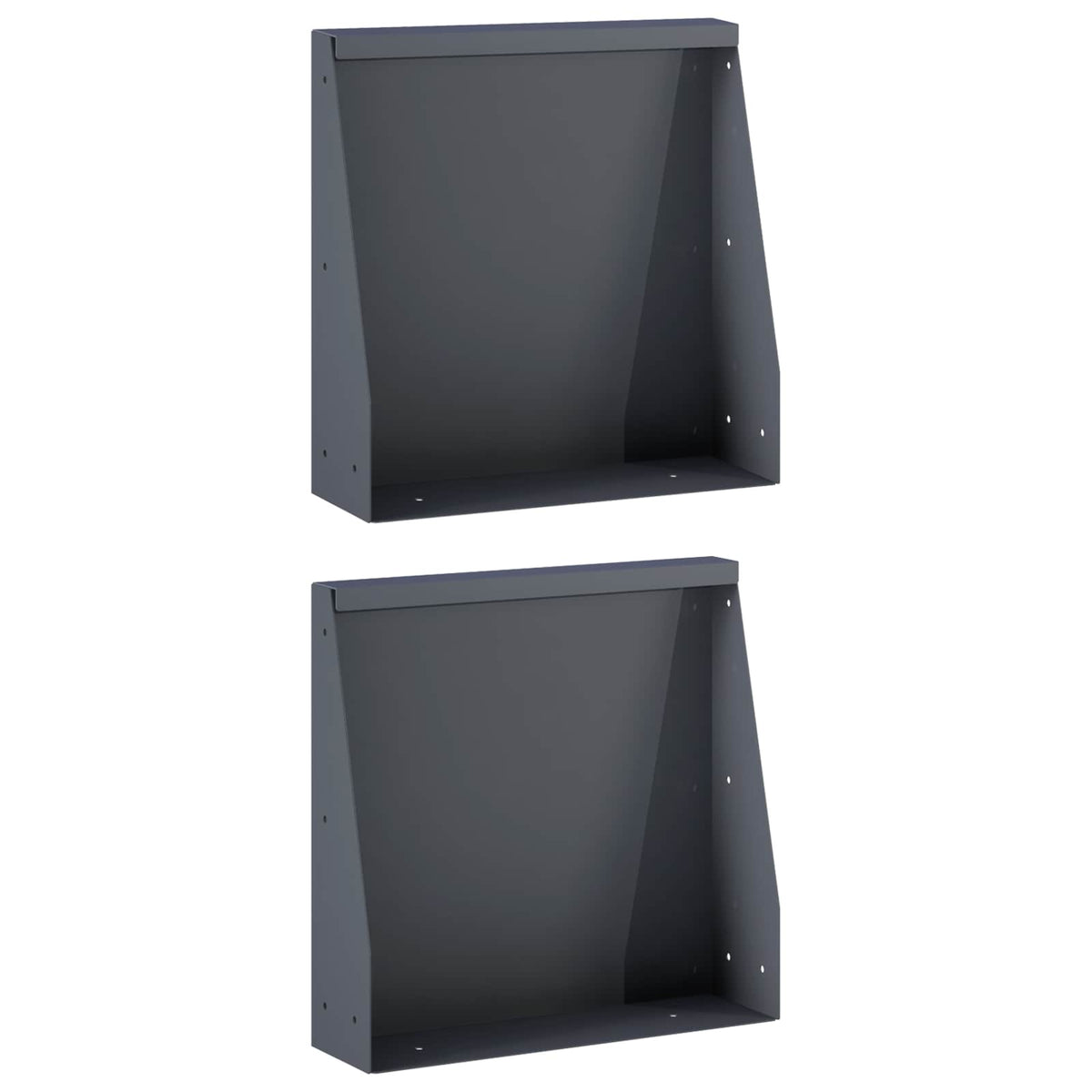 Støttemur 2 stk. 40 x 12 x 40 cm Stål Antracit