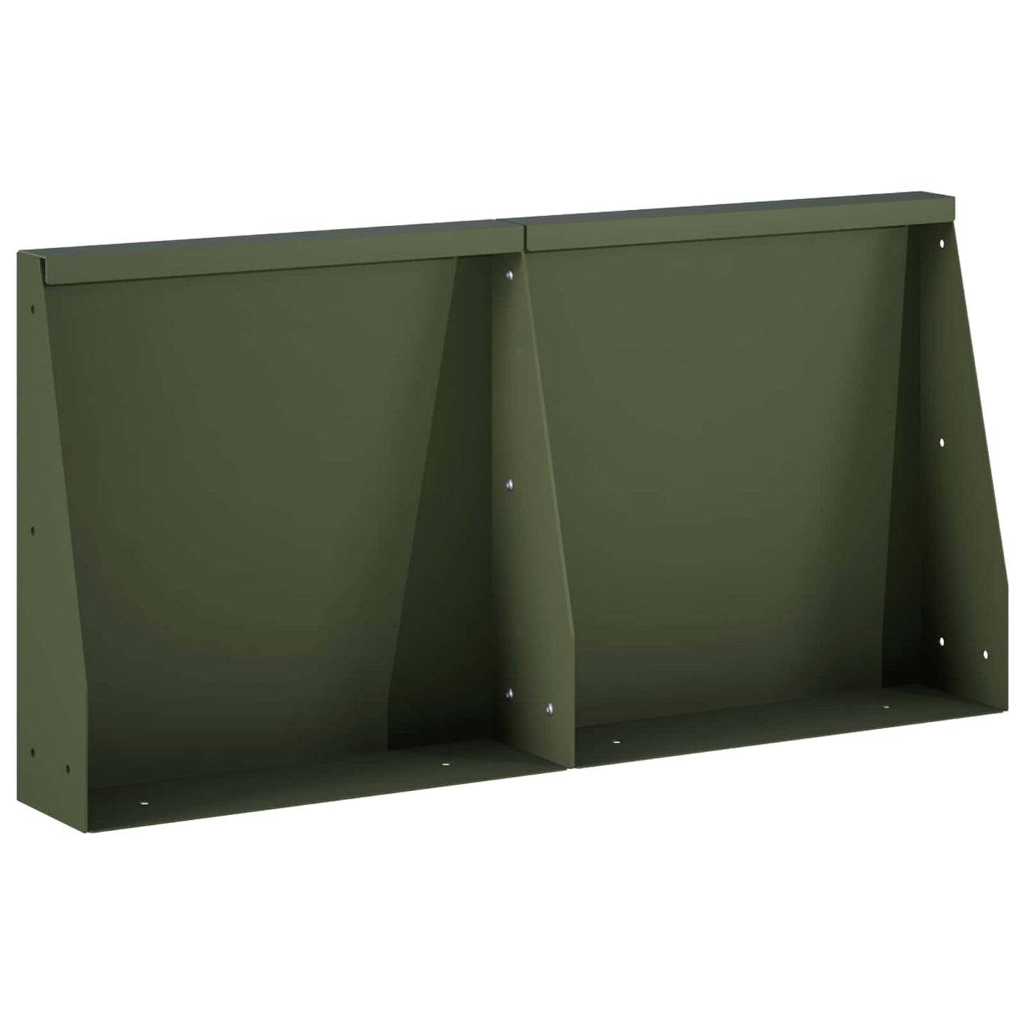 Støttemur 2 stk. 40 x 12 x 40 cm Stål Olivengrøn