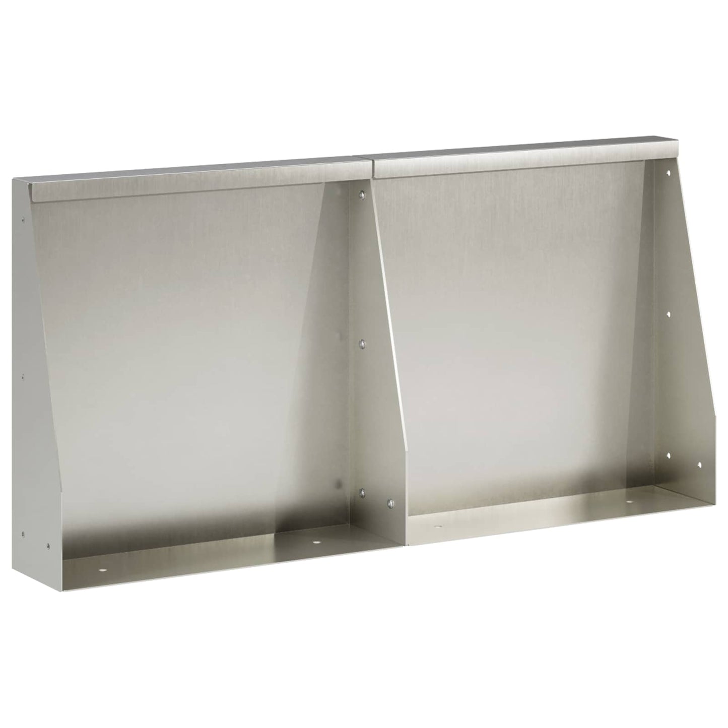 Støttemur 2 stk. 40 x 12 x 40 cm Rustfrit stål Sølv