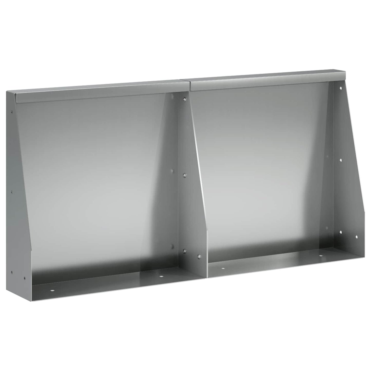 Støttemur 2 stk. 40 x 12 x 40 cm Galvaniseret stål Sølv