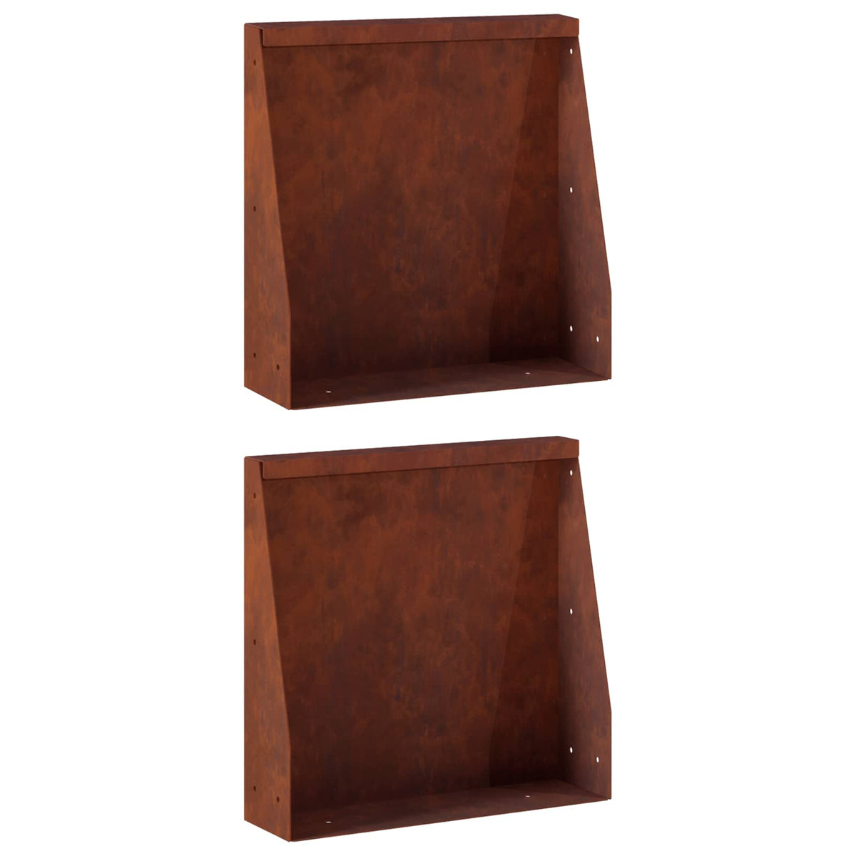Støttemur 2 stk. 40 x 12 x 40 cm Cortenstål Rusten