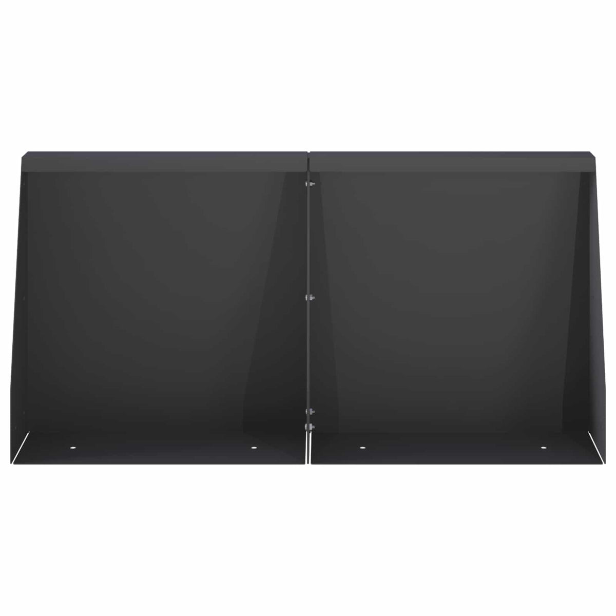 Støttemur 2 stk. 40 x 12 x 50 cm Stål Sort