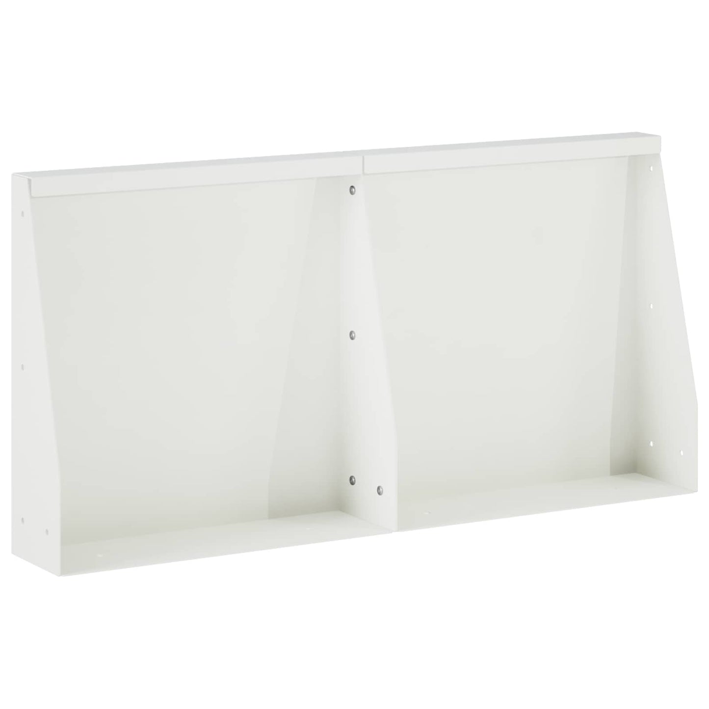 Støttemur 2 stk. 40 x 12 x 50 cm Stål Hvid