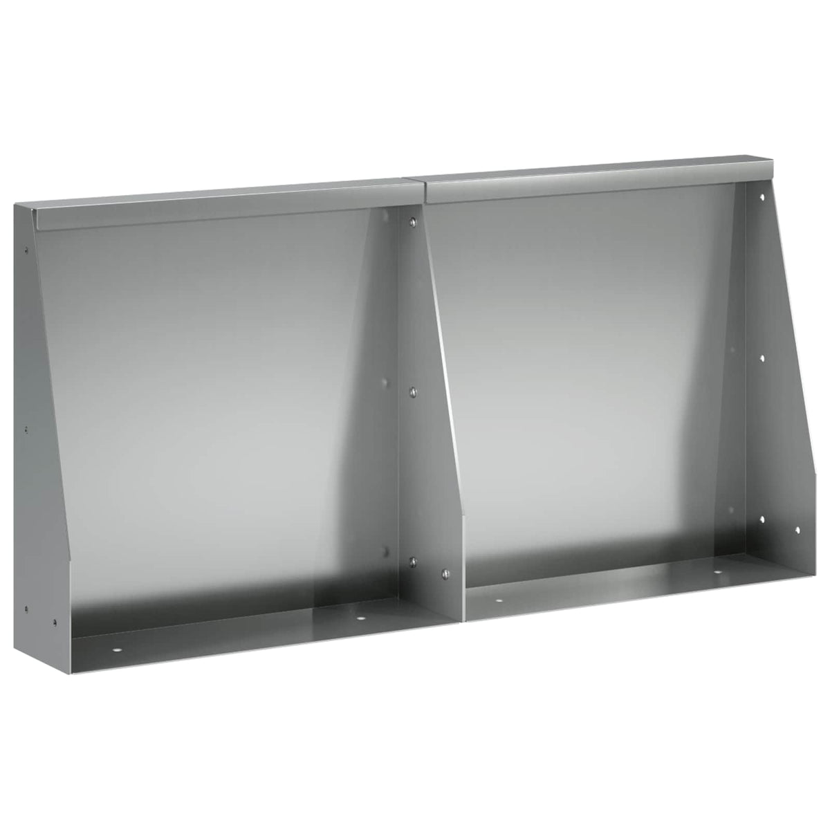 Støttemur 2 stk. 40 x 12 x 50 cm Galvaniseret stål Sølv