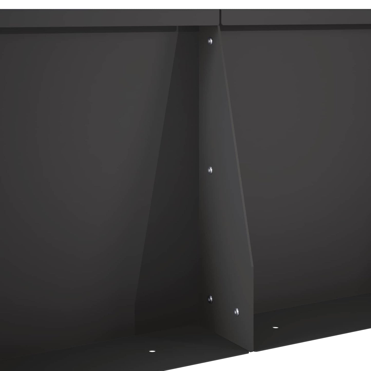 Støttemur 2 stk. 60 x 12 x 30 cm Stål Sort