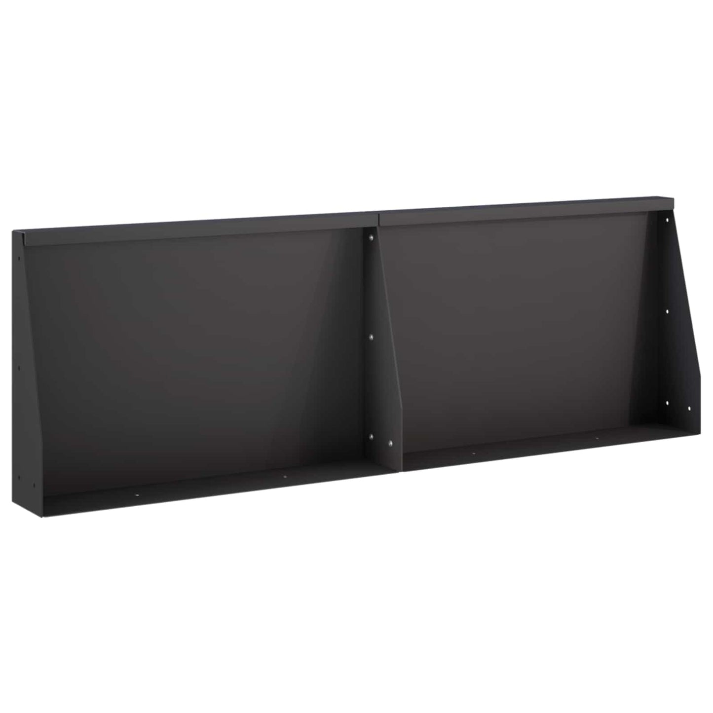 Støttemur 2 stk. 60 x 12 x 30 cm Stål Sort