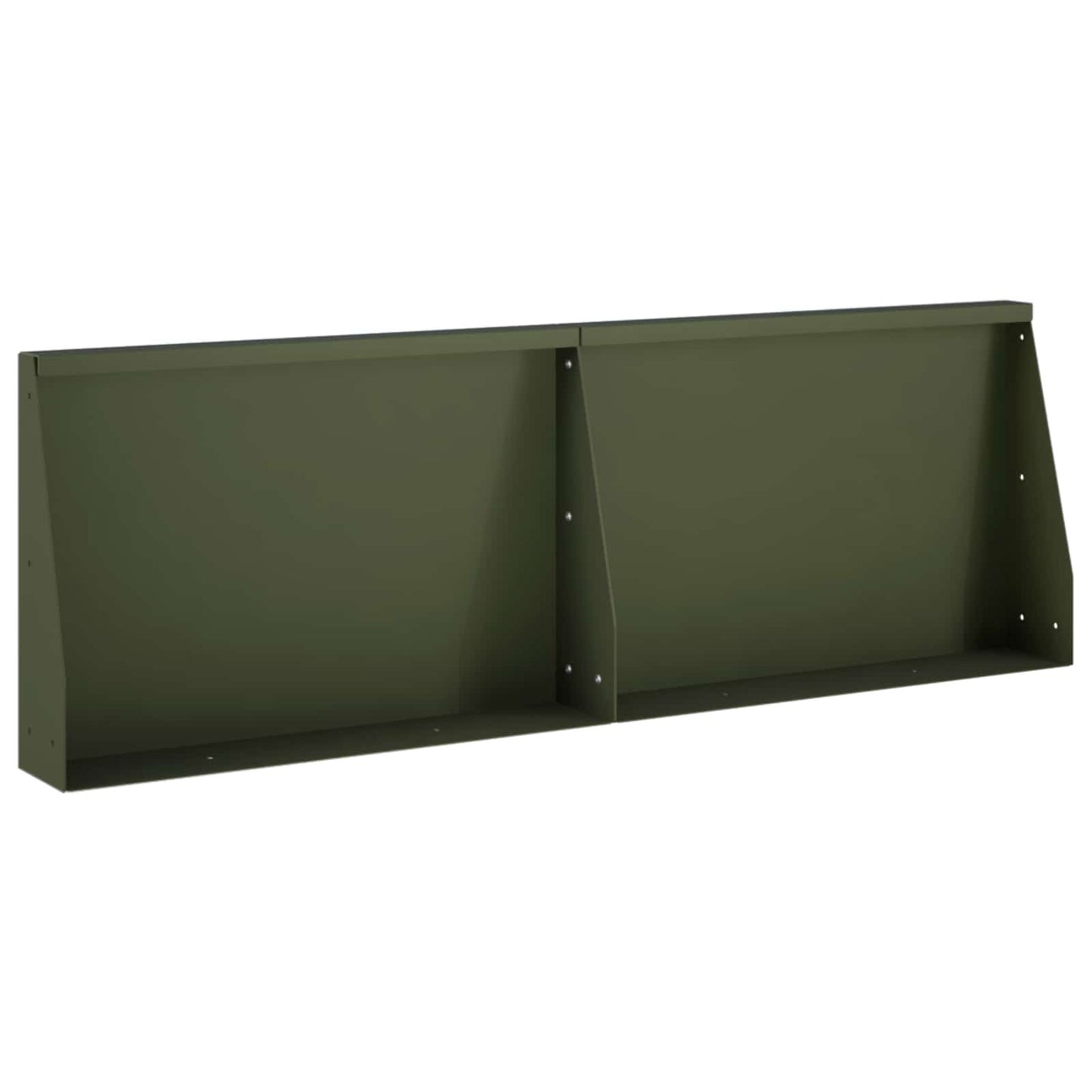 Støttemur 2 stk. 60 x 12 x 30 cm Stål Olivengrøn