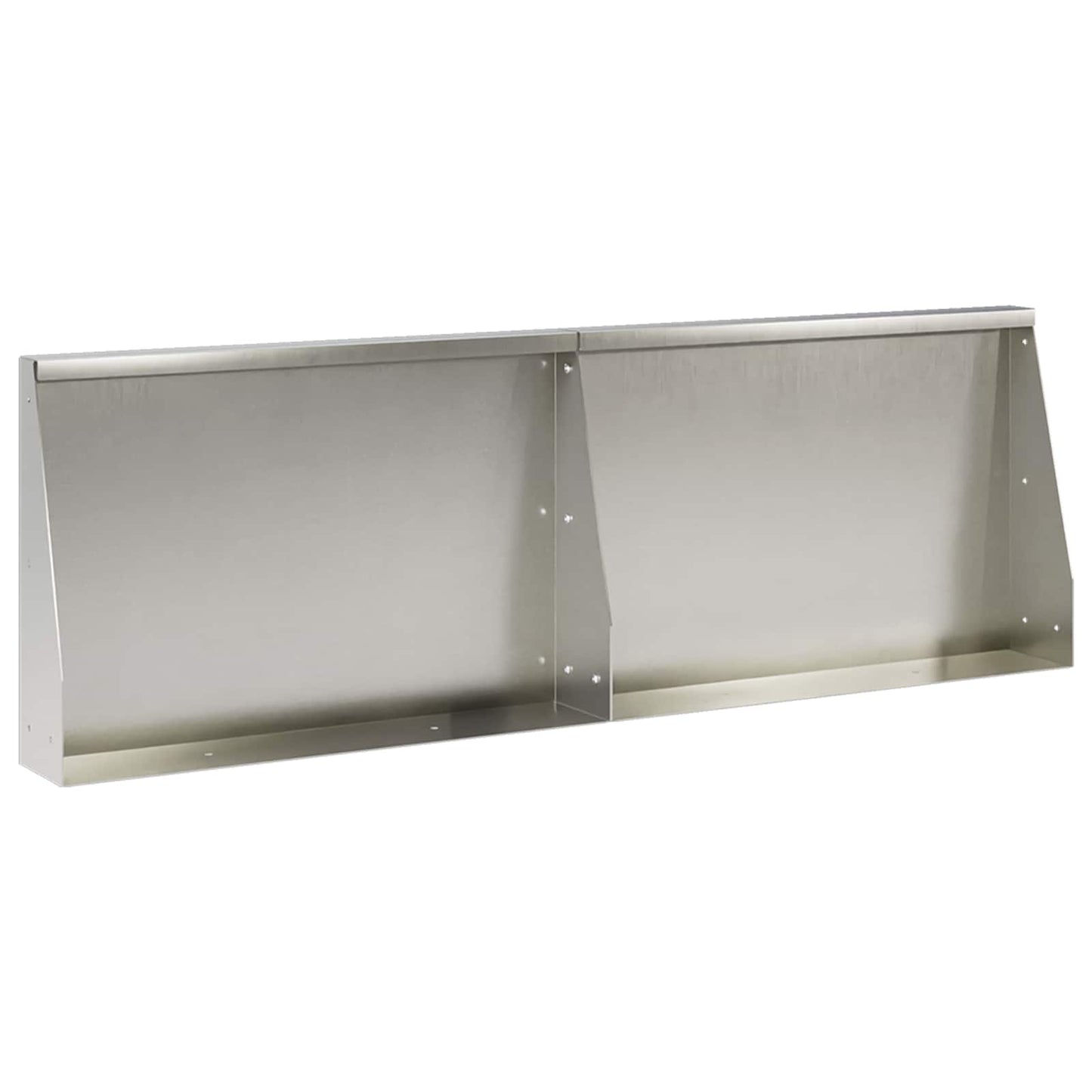 Støttemur 2 stk. 60 x 12 x 30 cm Rustfrit stål Sølv