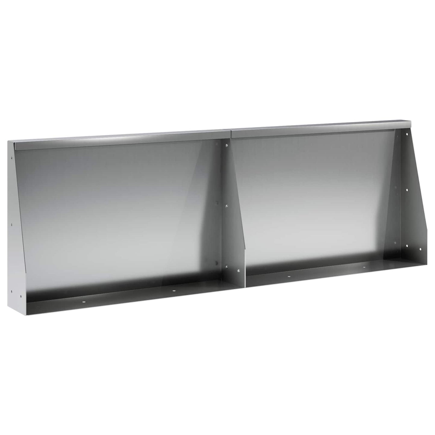 Støttemur 2 stk. 60 x 12 x 30 cm Galvaniseret stål Sølv